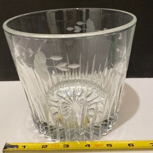 Princess House Crystal Cut Glass Ice Bucket Vintage  5 1/2 inches high